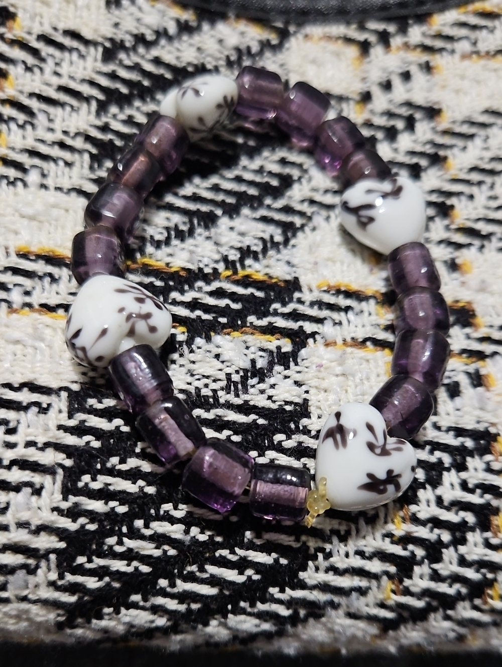 Beaded Purple Bracelet